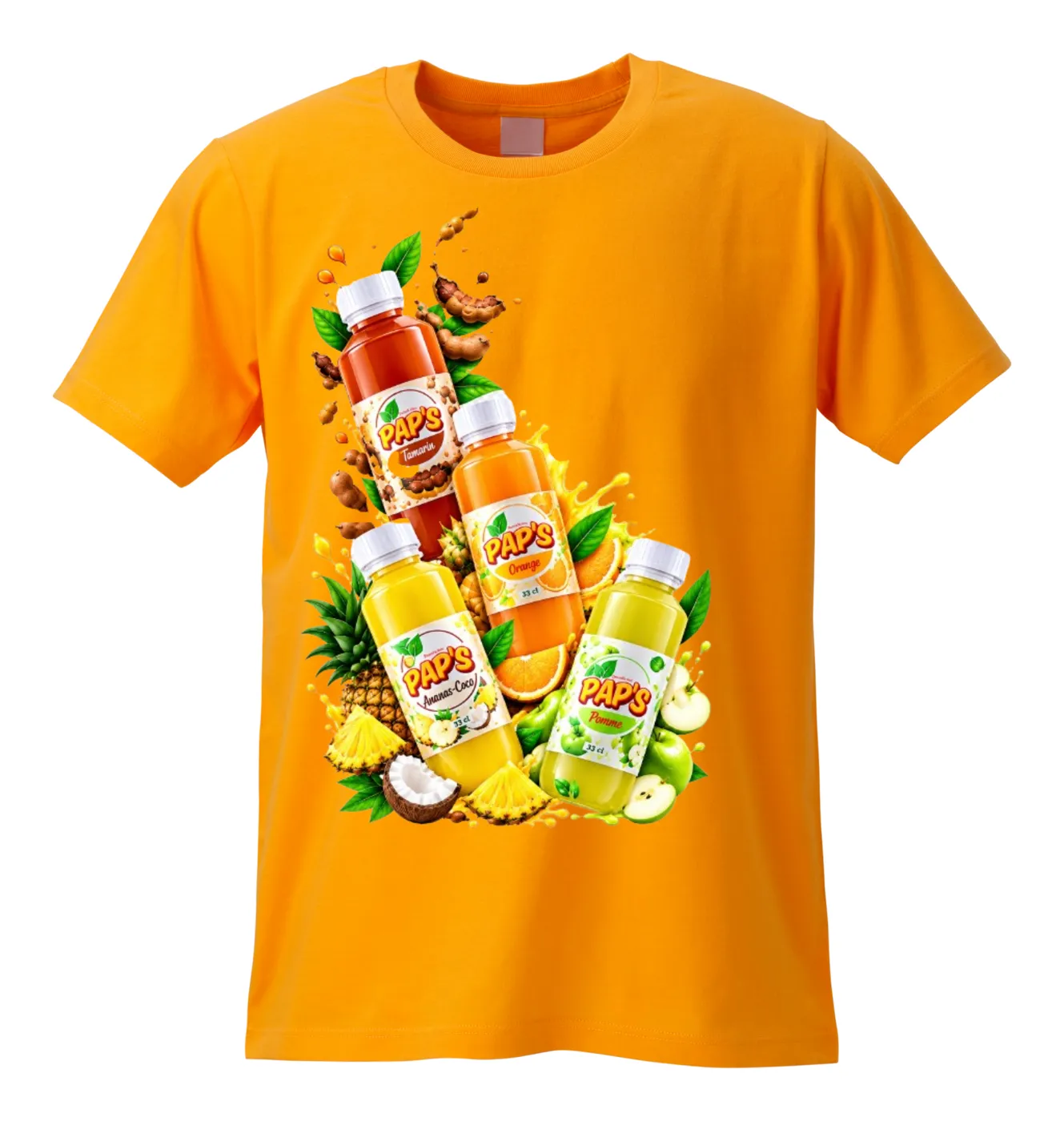 PAP'S – T-shirt des jus Tamarin, Ananas-Coco et Pomme