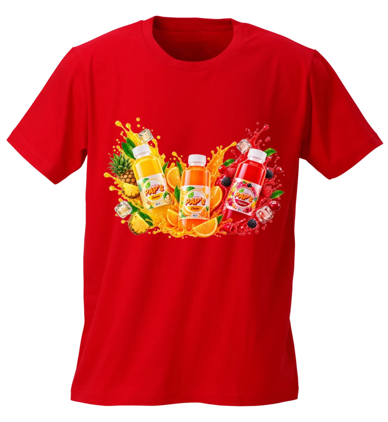 PAP'S – T-shirt des jus Ananas, Orange et Chapman